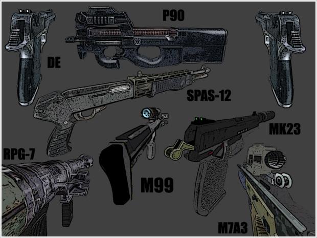 Fische11`s and Jack Carver`s Weapon Pack - Russian Tournament